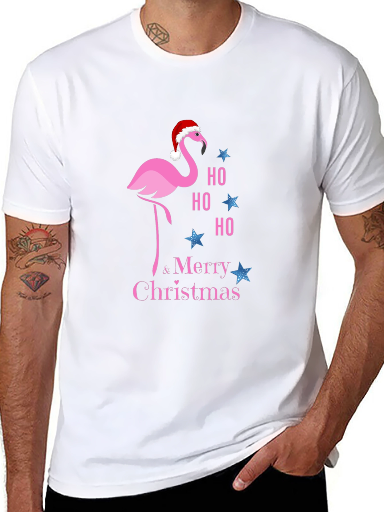 Festive Flamingo Christmas T-Shirt