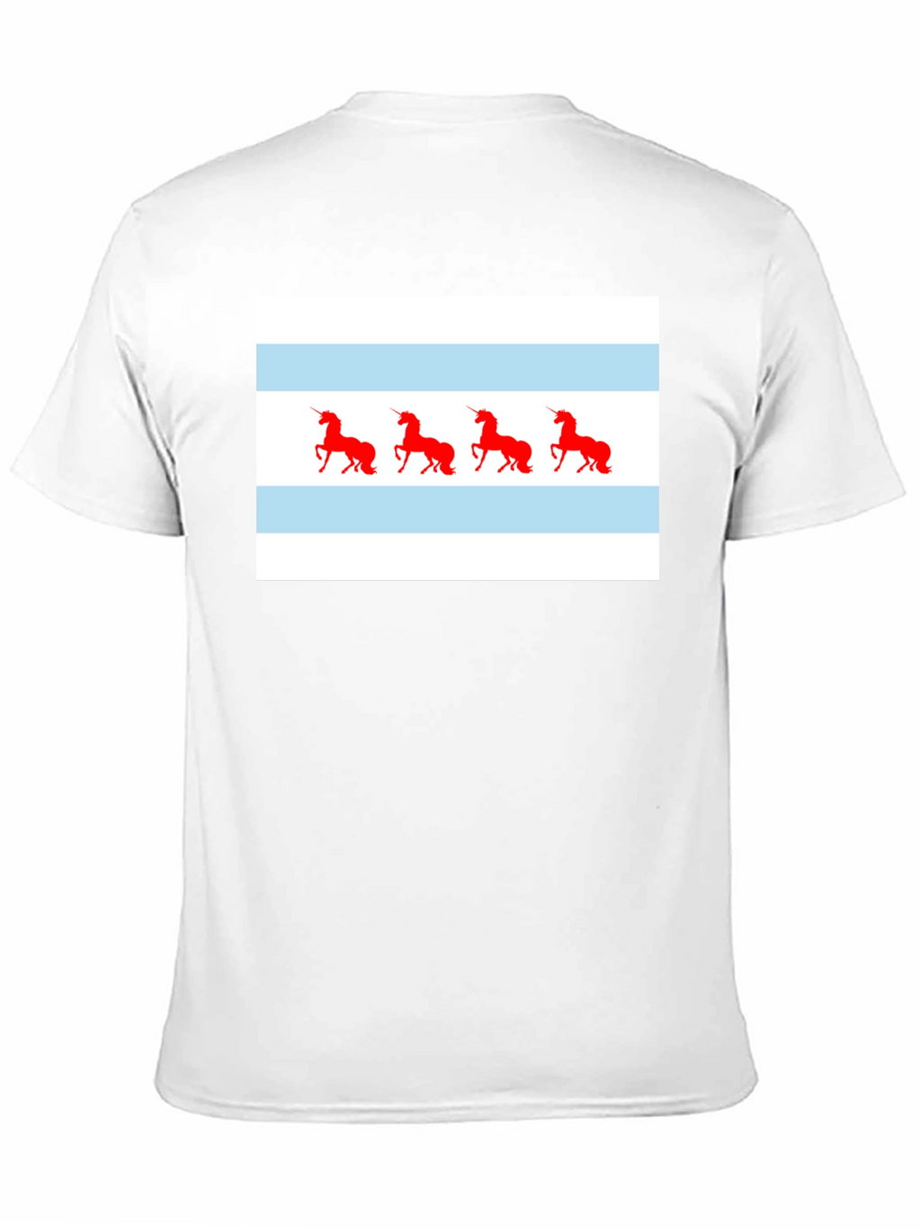 Unicorn Chicago Flag T-Shirt - Black