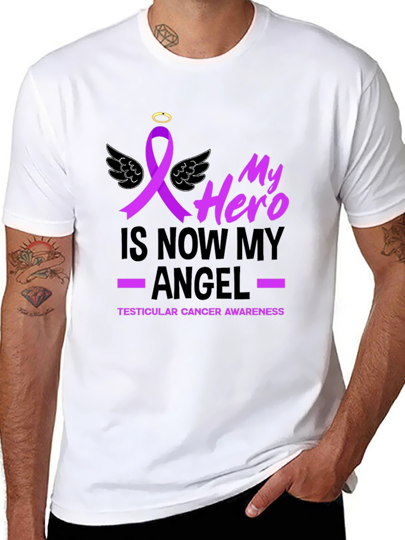 Hero Angel Cancer Awareness T-Shirt