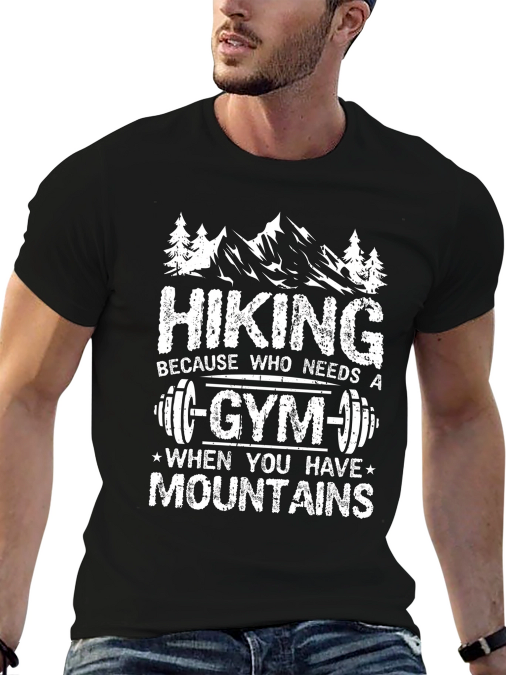 Hiking Gym Mountains T-Shirt - Outdoor Adventure Tee