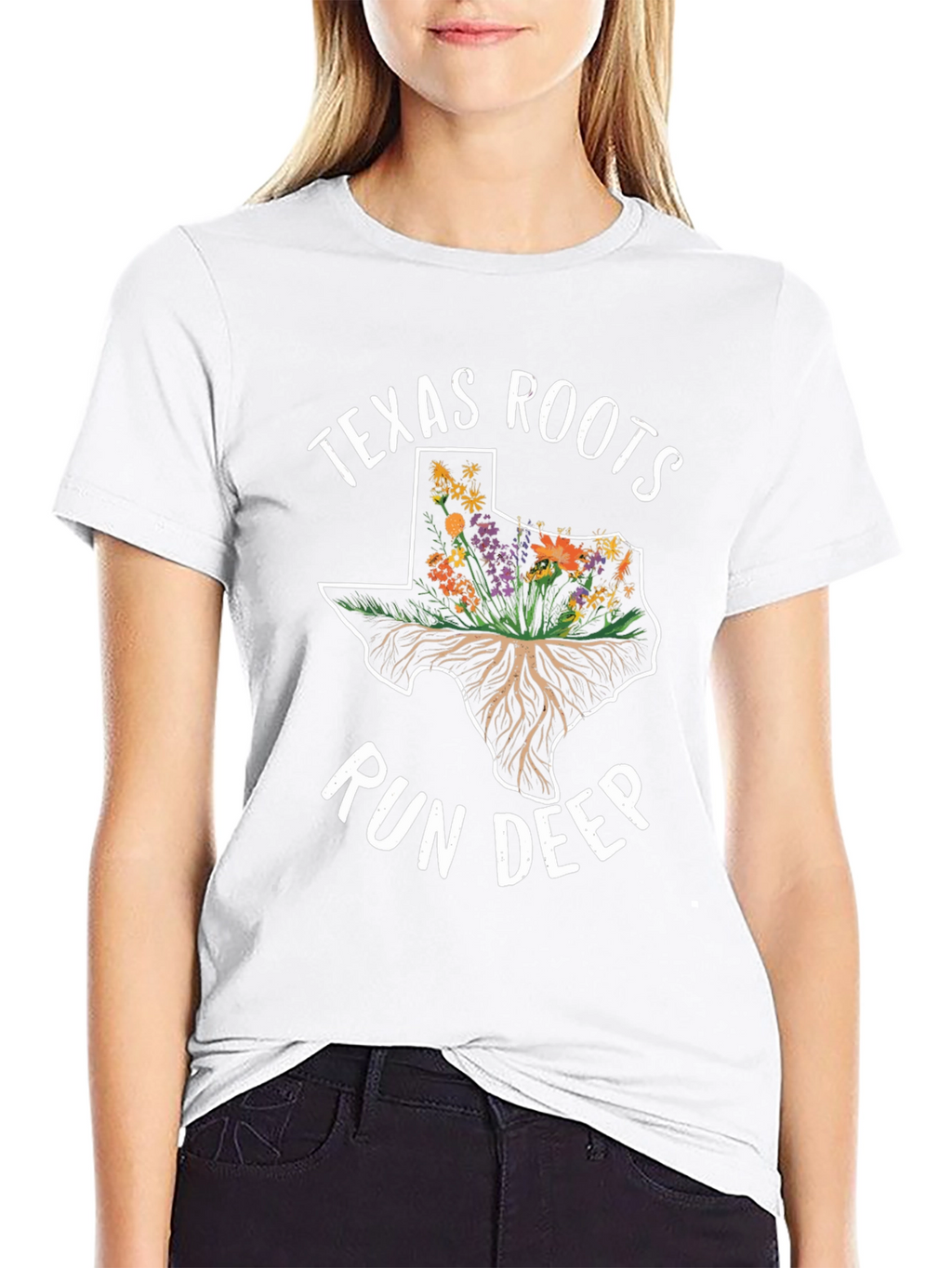 Texas Roots Run Deep Graphic T-Shirt