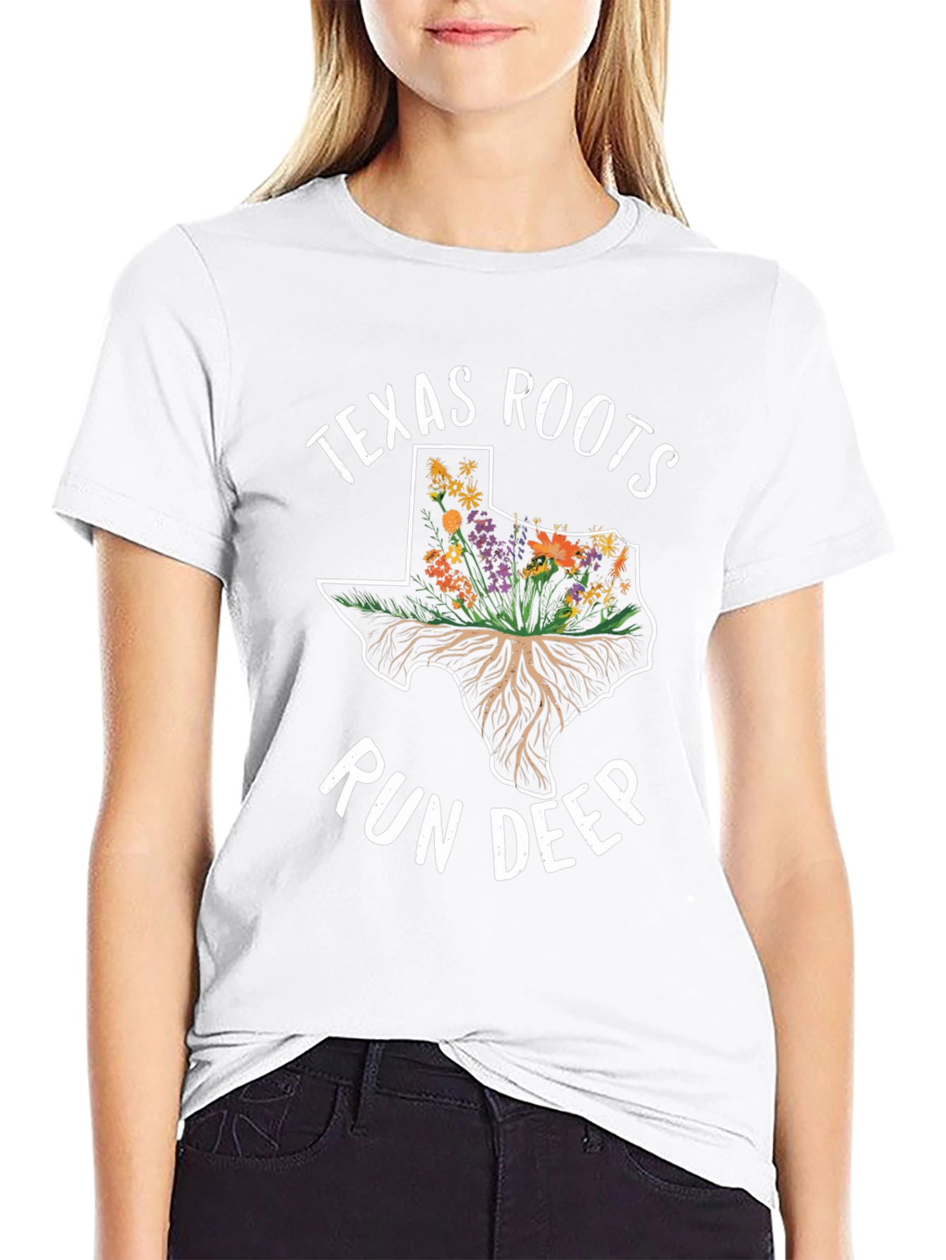Texas Roots Run Deep Graphic T-Shirt