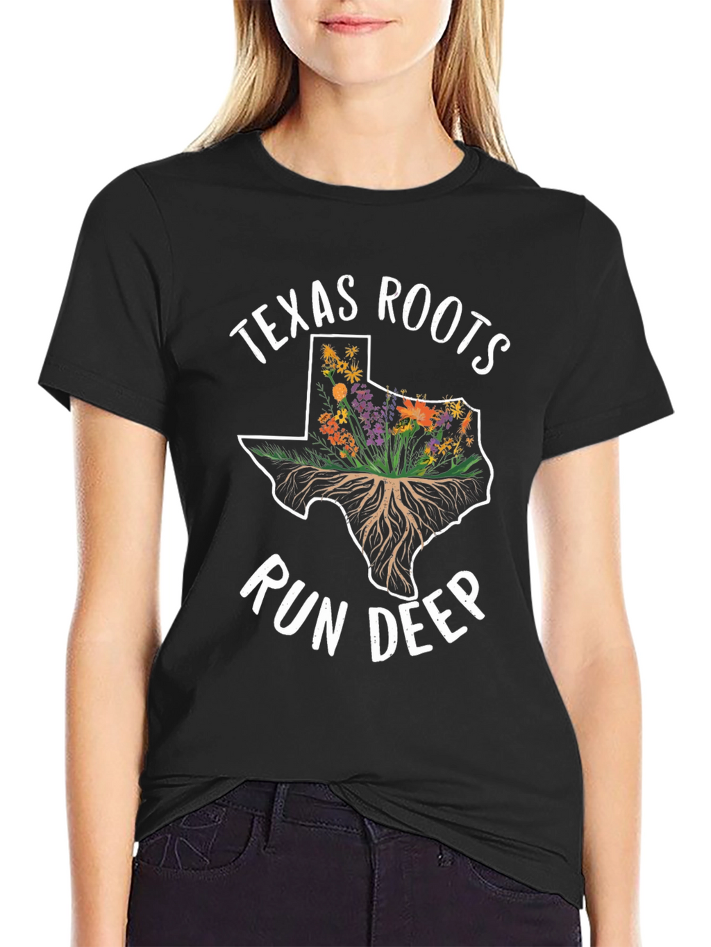Texas Roots Run Deep Graphic T-Shirt