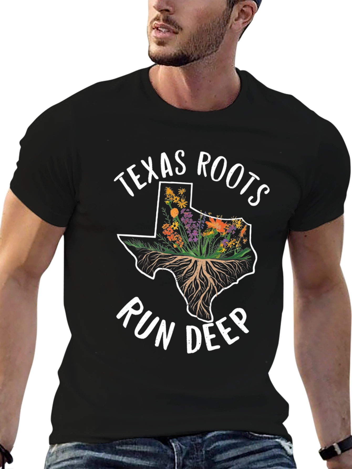 Texas Roots Run Deep Graphic T-Shirt