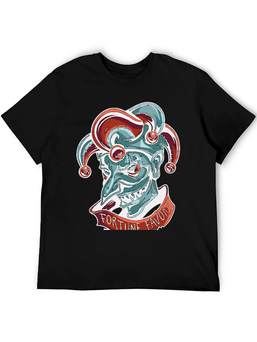 Fortune Favors Jester Graphic Tee - Black