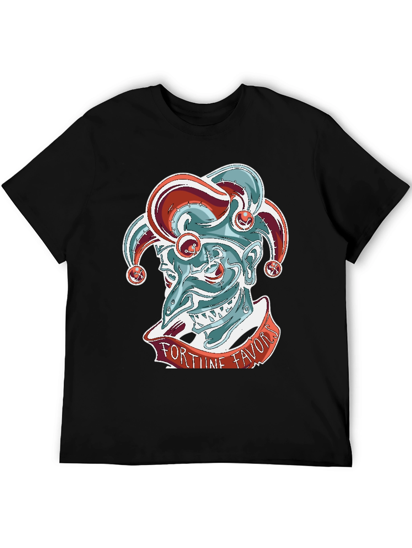Fortune Favors Jester Graphic Tee - Black