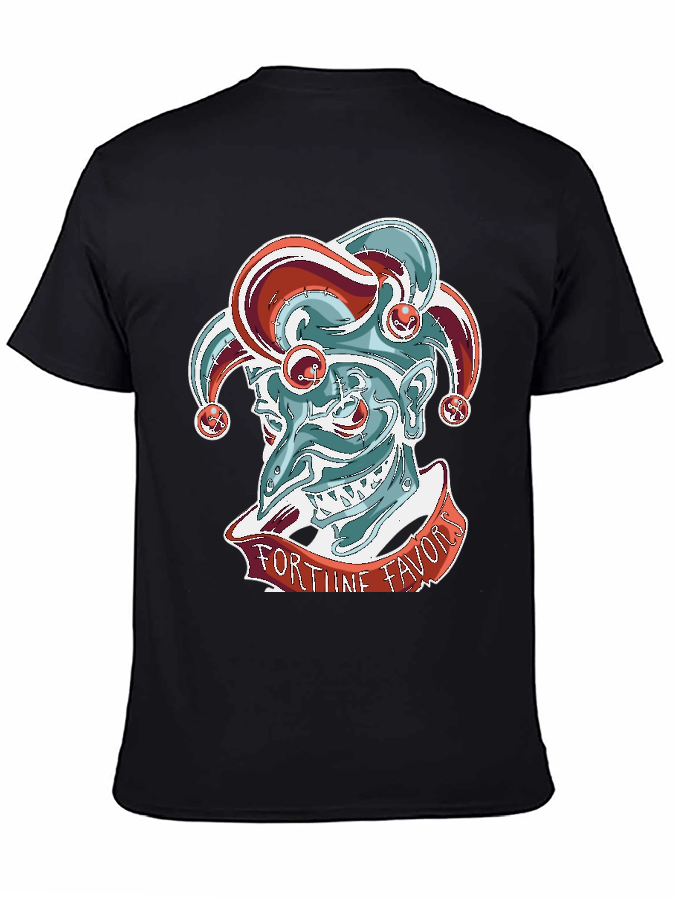 Fortune Favors Jester Graphic Tee - Black