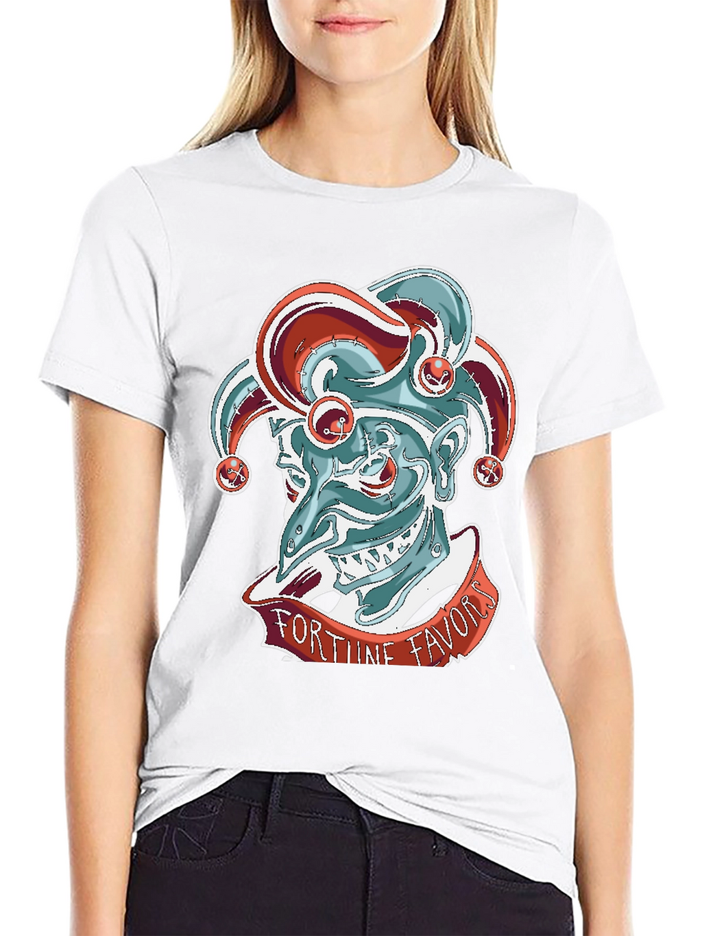 Fortune Favors Jester Graphic Tee - Black
