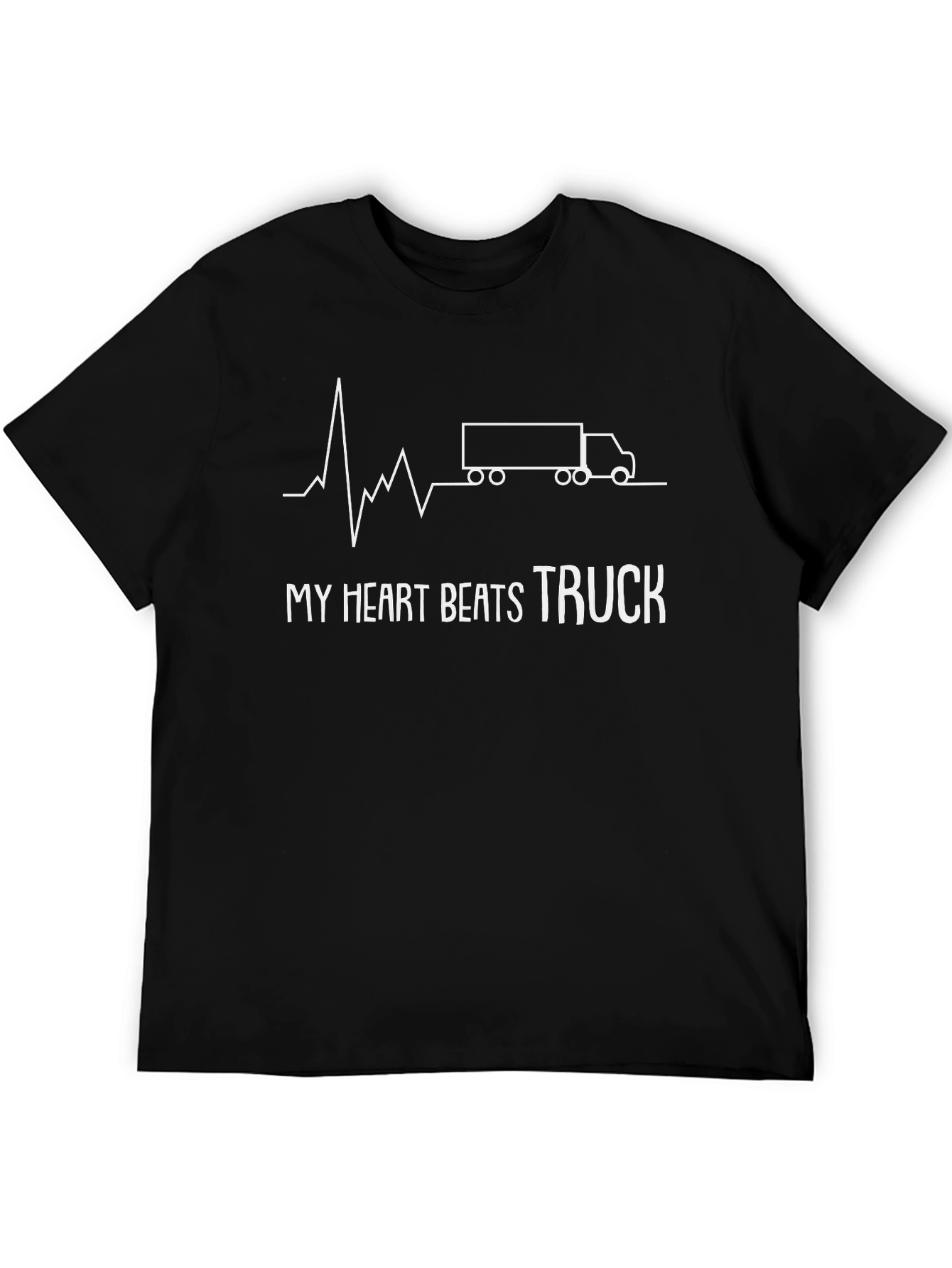 Trucker Heartbeat T-Shirt - My Heart Beats Truck