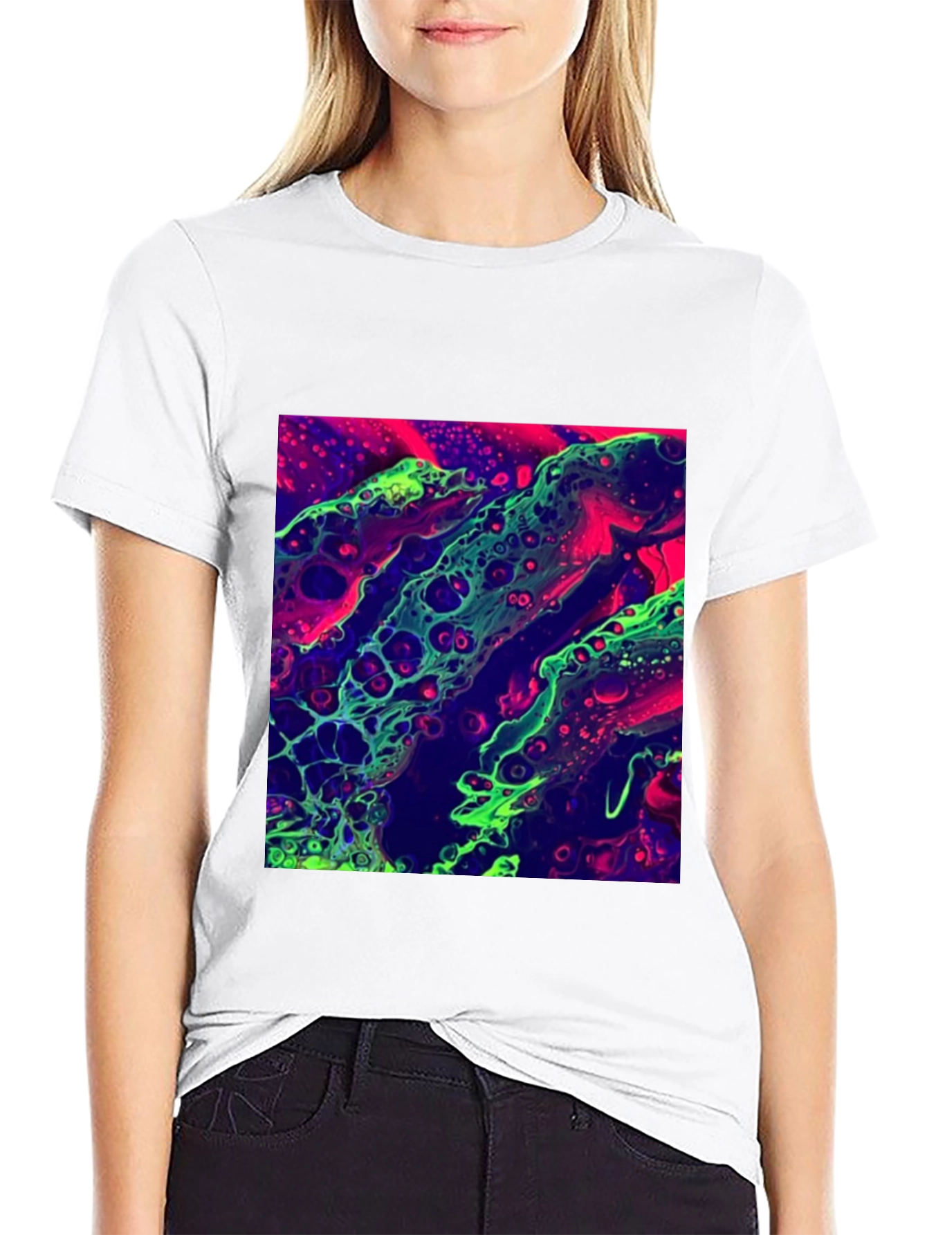 Abstract Art T-Shirt - Neon Graphic Tee