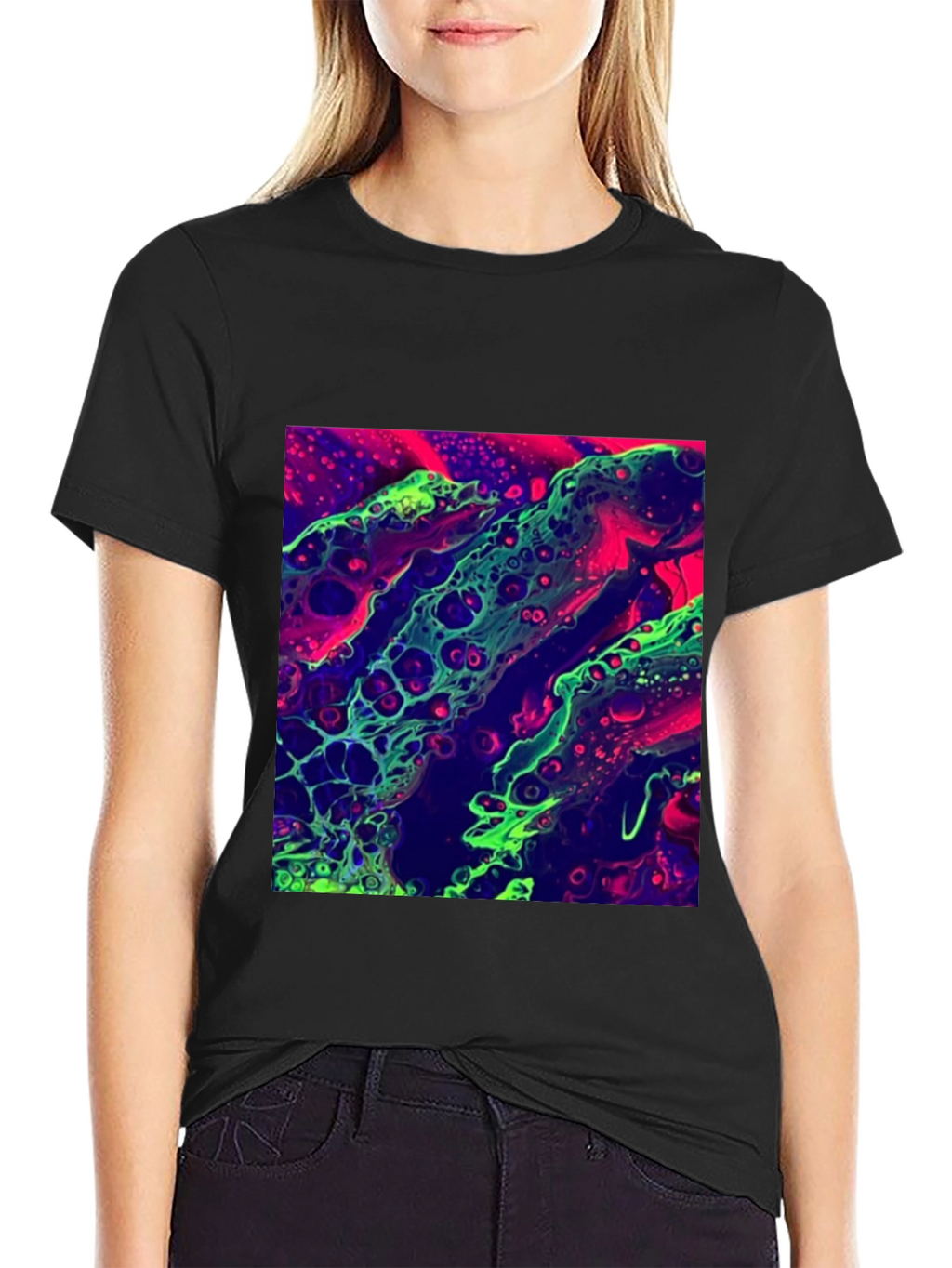 Abstract Art T-Shirt - Neon Graphic Tee