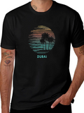 Dubai Sunset T-Shirt - Palm Tree Graphic Tee