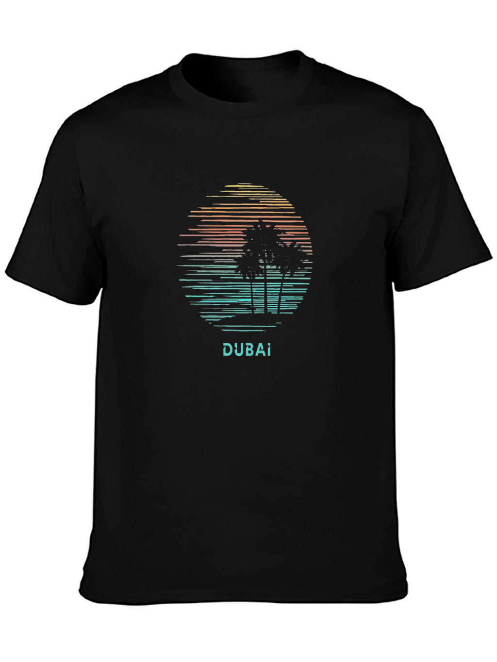 Dubai Sunset T-Shirt - Palm Tree Graphic Tee