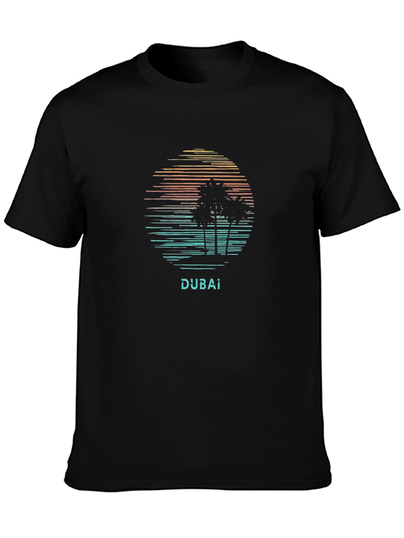 Dubai Sunset T-Shirt - Palm Tree Graphic Tee