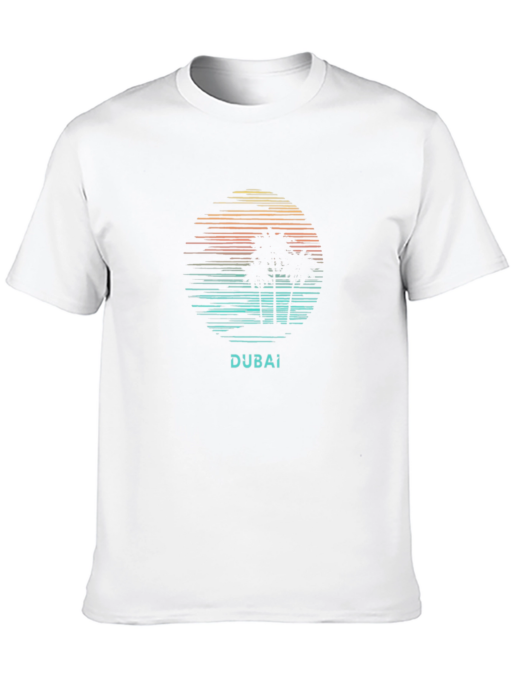 Dubai Sunset T-Shirt - Palm Tree Graphic Tee