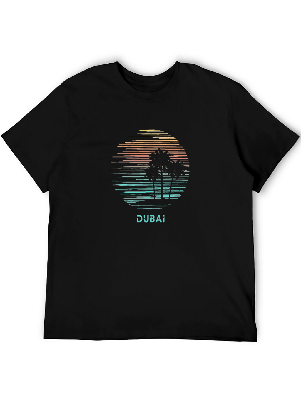 Dubai Sunset T-Shirt - Palm Tree Graphic Tee