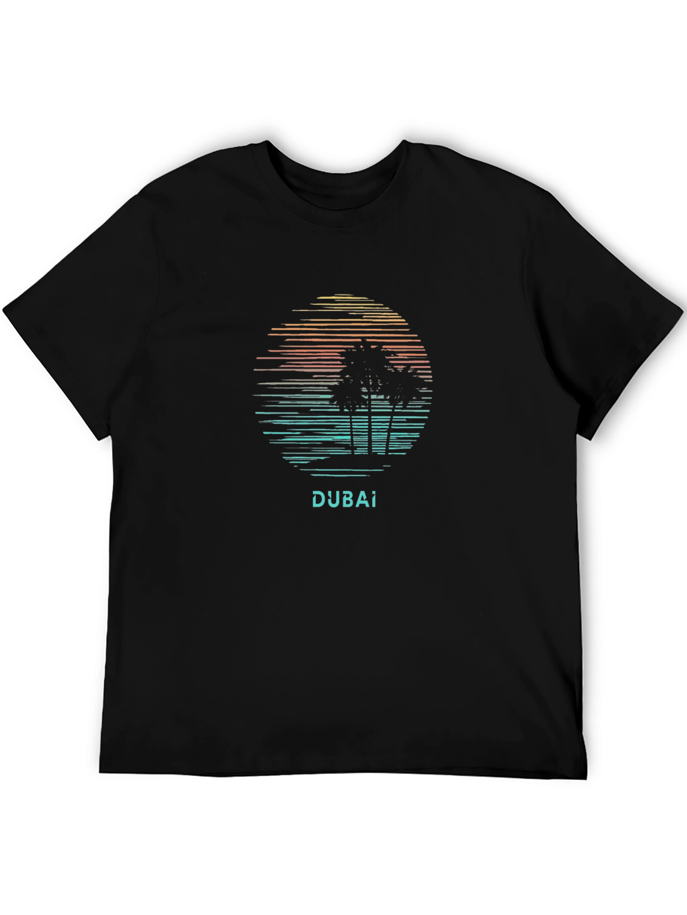 Dubai Sunset T-Shirt - Palm Tree Graphic Tee