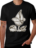 Black Floral Graphic Tee | Stylish & Unique