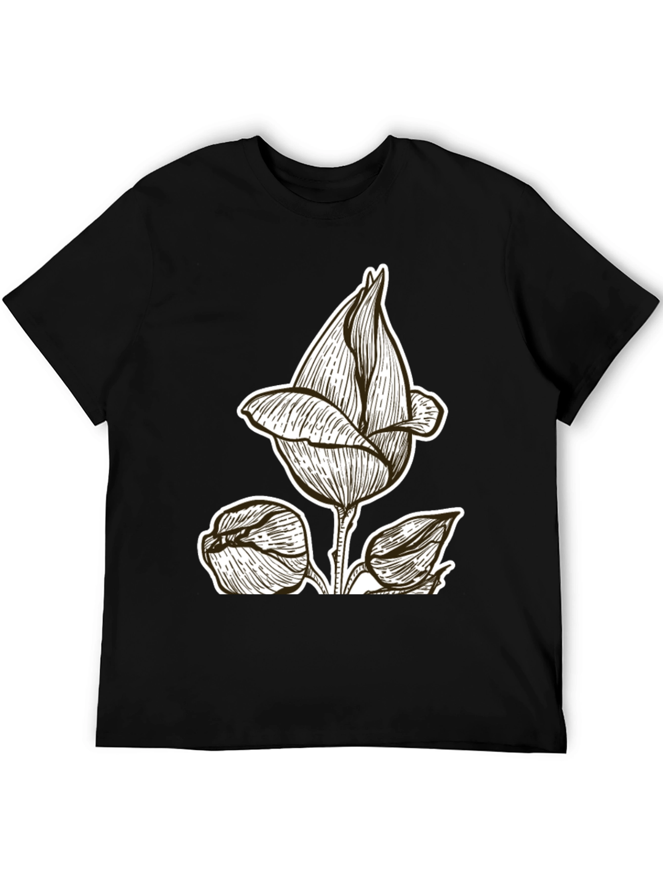 Black Floral Graphic Tee | Stylish & Unique