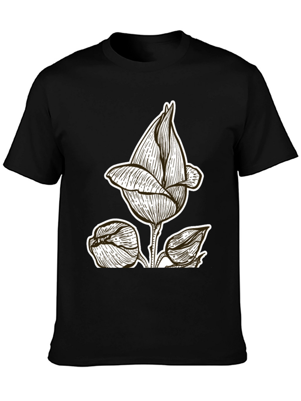 Black Floral Graphic Tee | Stylish & Unique
