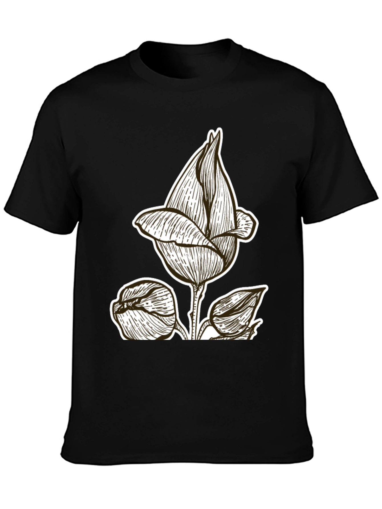 Black Floral Graphic Tee | Stylish & Unique