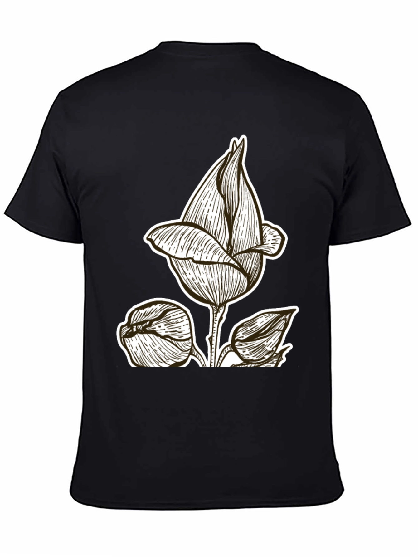 Black Floral Graphic Tee | Stylish & Unique