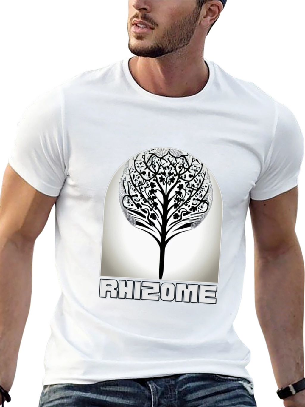 Rhizome Tree Graphic T-Shirt - Modern Nature Inspired Design