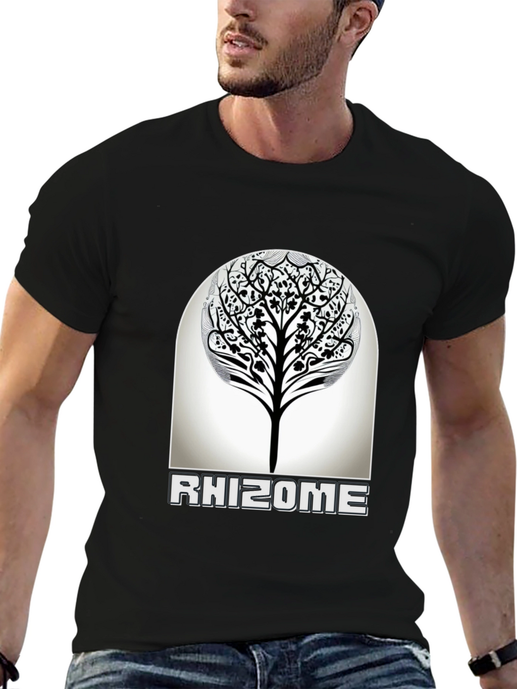 Rhizome Tree Graphic T-Shirt - Modern Nature Inspired Design