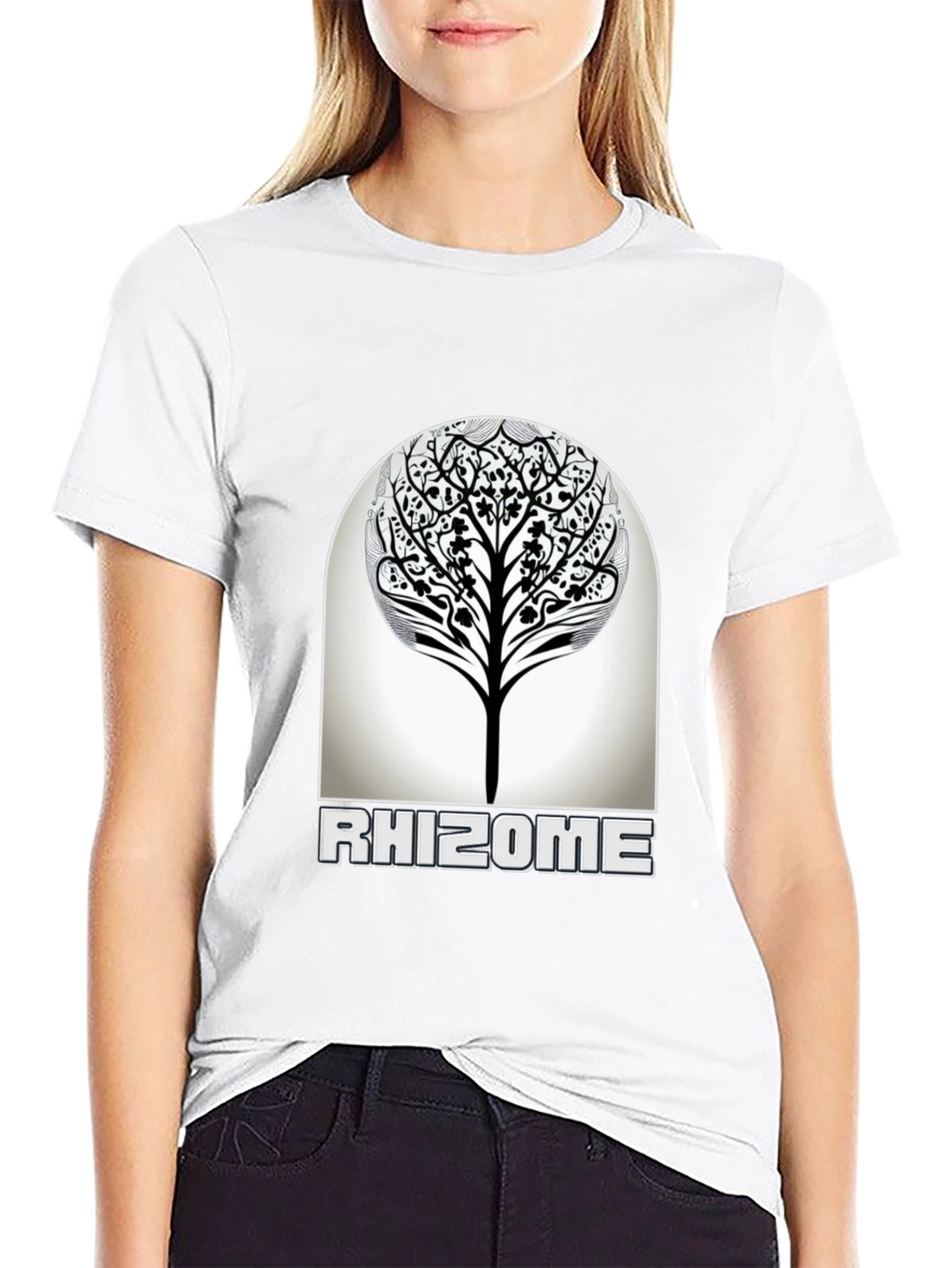 Rhizome Tree Graphic T-Shirt - Modern Nature Inspired Design