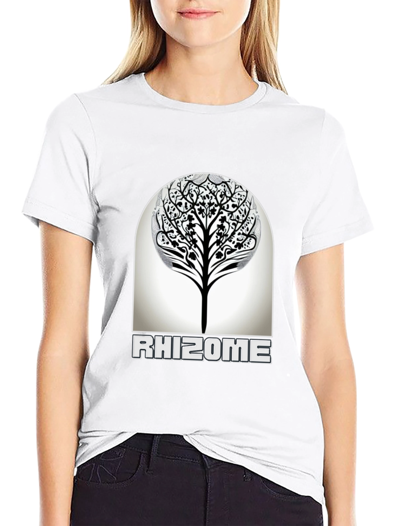 Rhizome Tree Graphic T-Shirt - Modern Nature Inspired Design