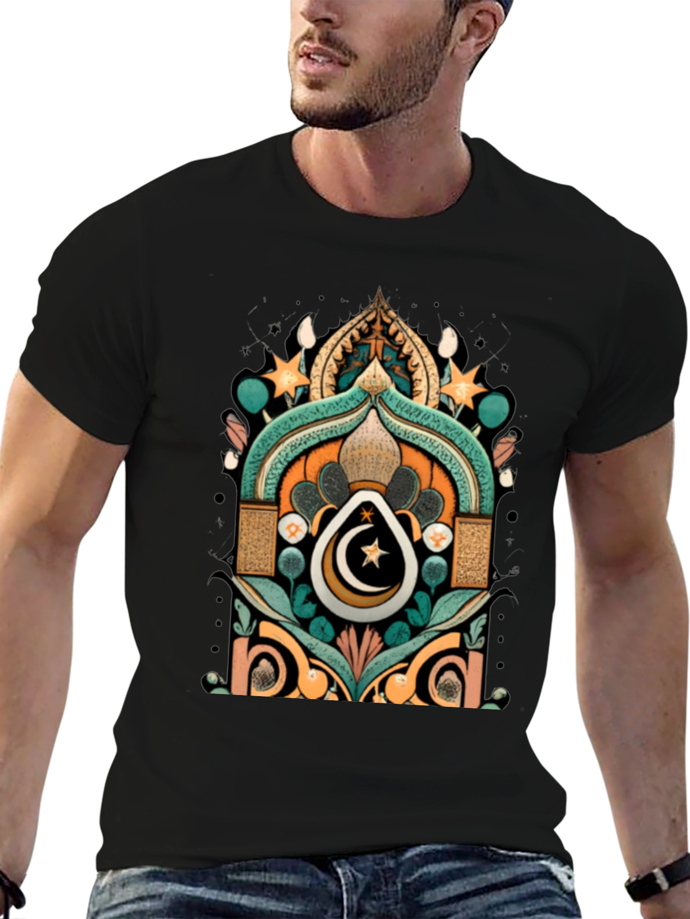 Ramadan Crescent Moon Star Graphic Tee