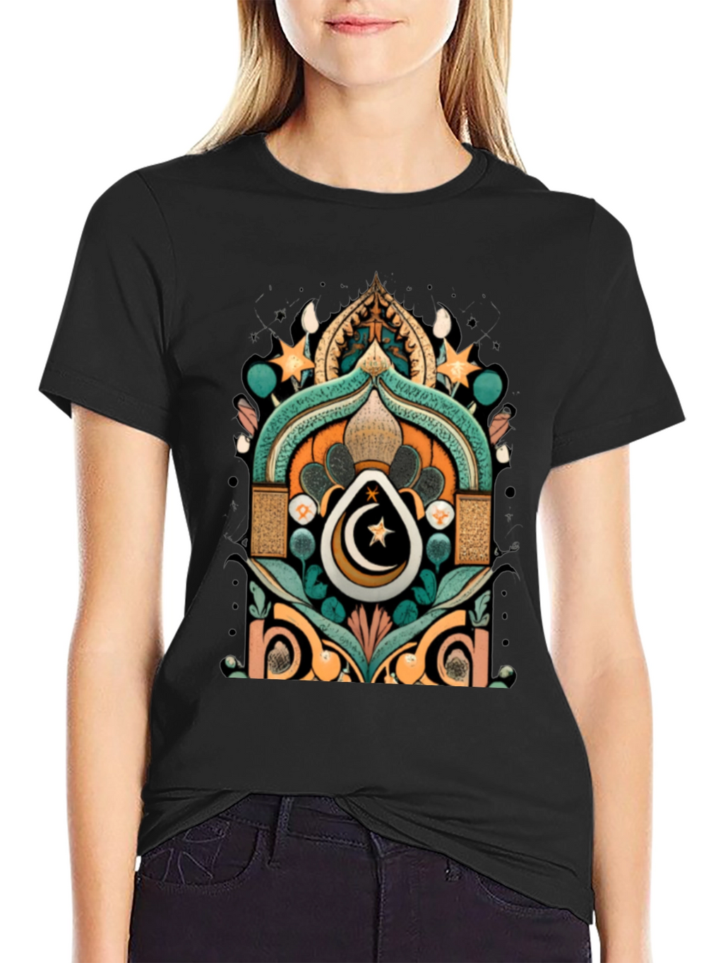 Ramadan Crescent Moon Star Graphic Tee