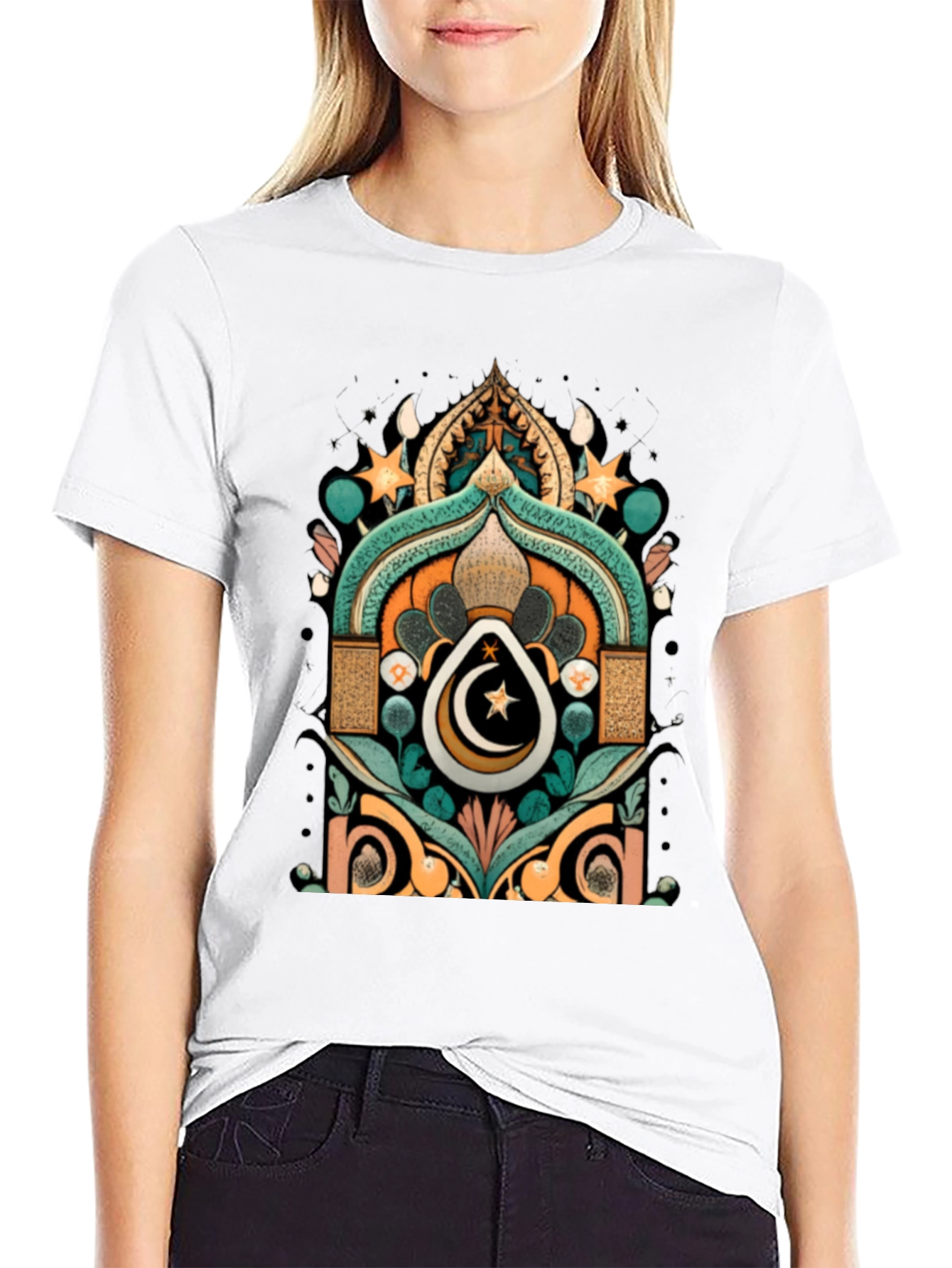 Ramadan Crescent Moon Star Graphic Tee