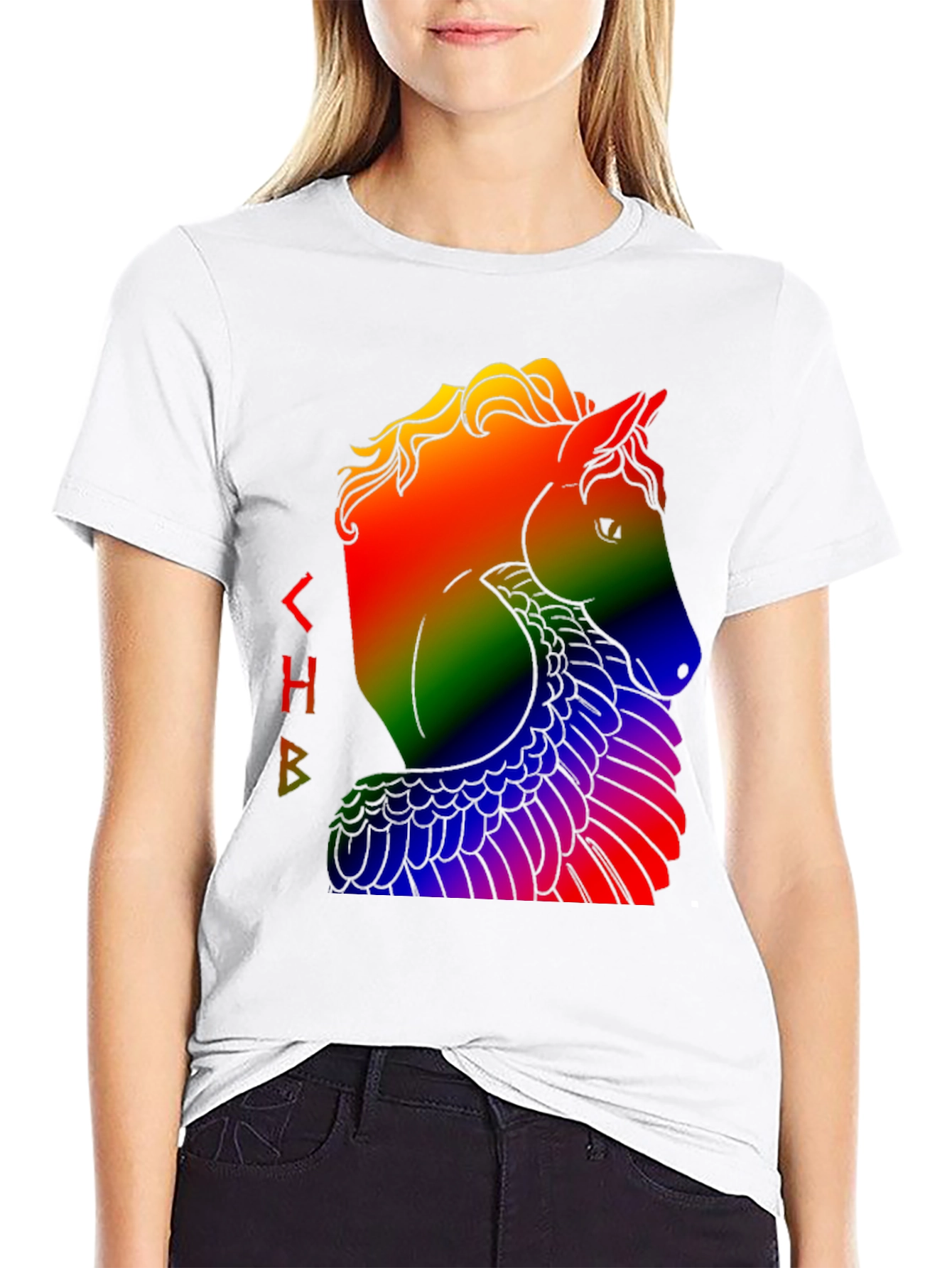 Rainbow Pegasus Graphic T-Shirt