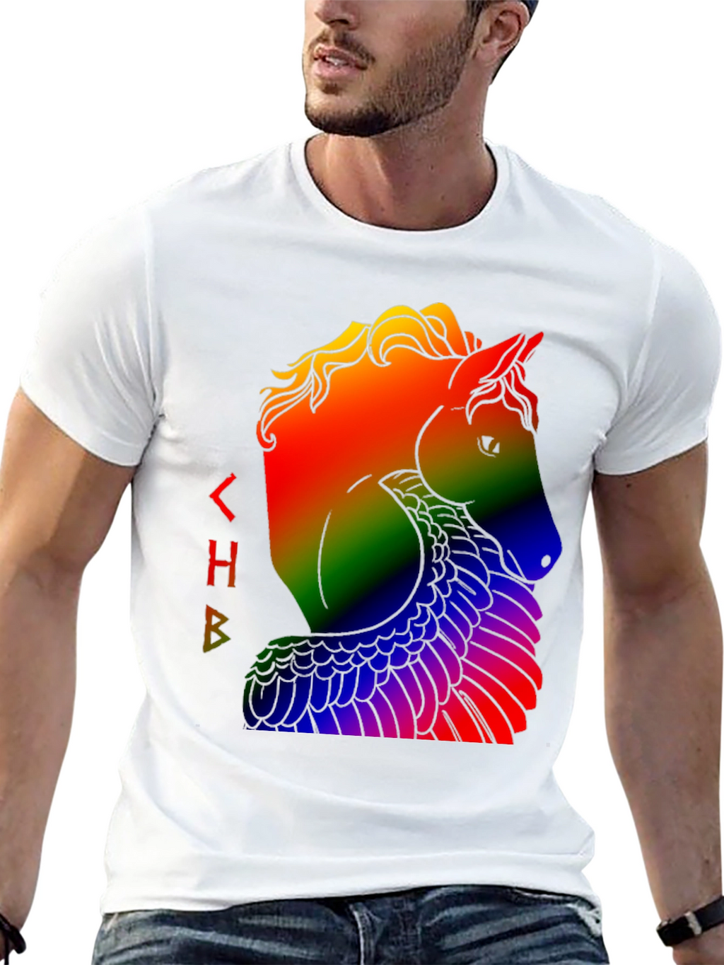 Rainbow Pegasus Graphic T-Shirt
