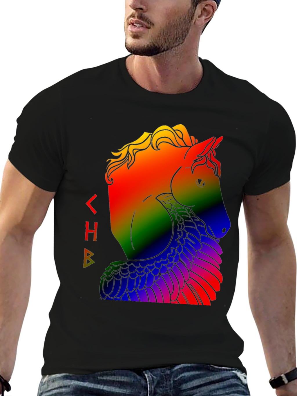 Rainbow Pegasus Graphic T-Shirt