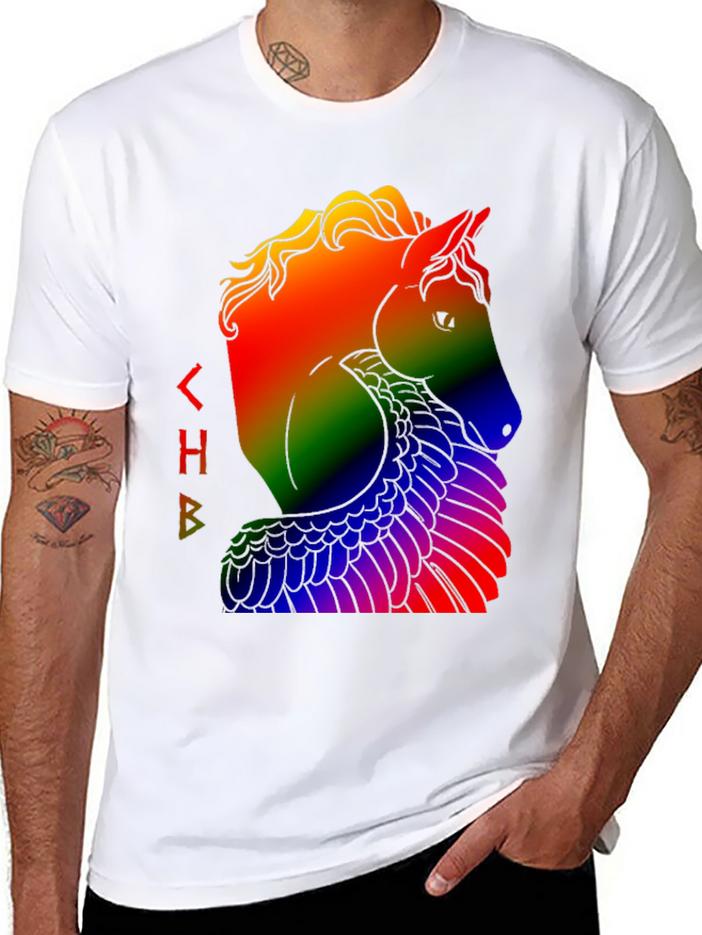 Rainbow Pegasus Graphic T-Shirt