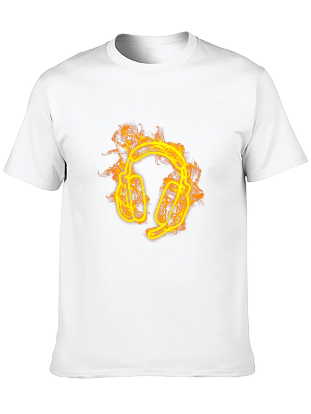Fiery Headphones Graphic Tee - Black