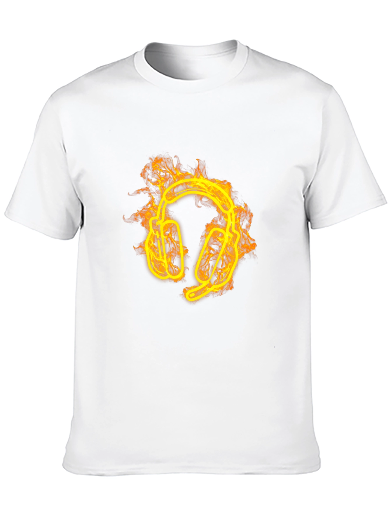 Fiery Headphones Graphic Tee - Black