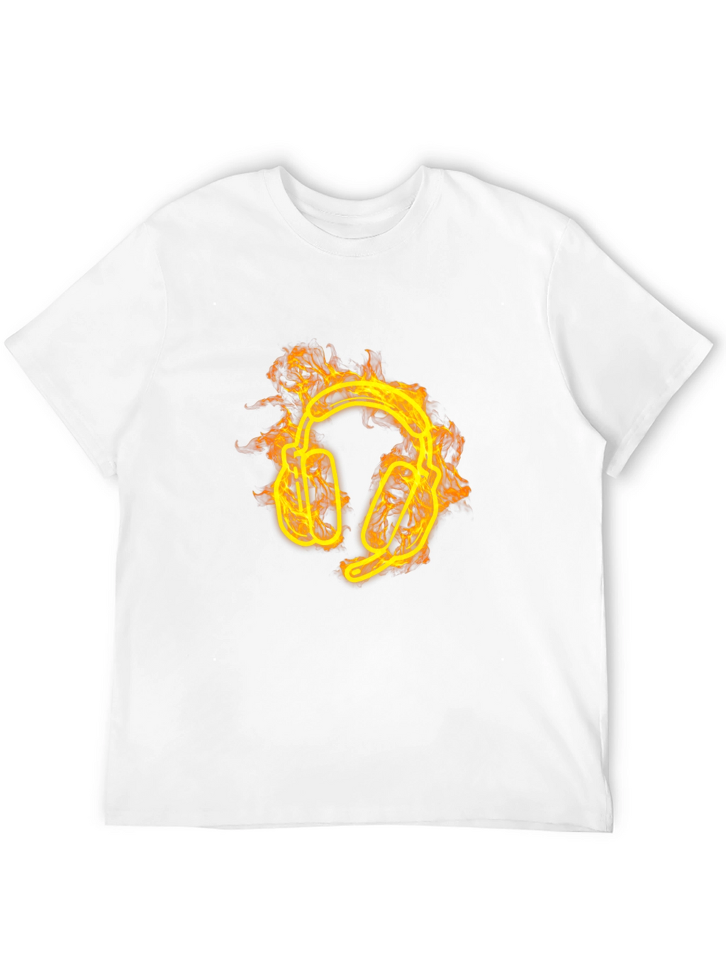 Fiery Headphones Graphic Tee - Black
