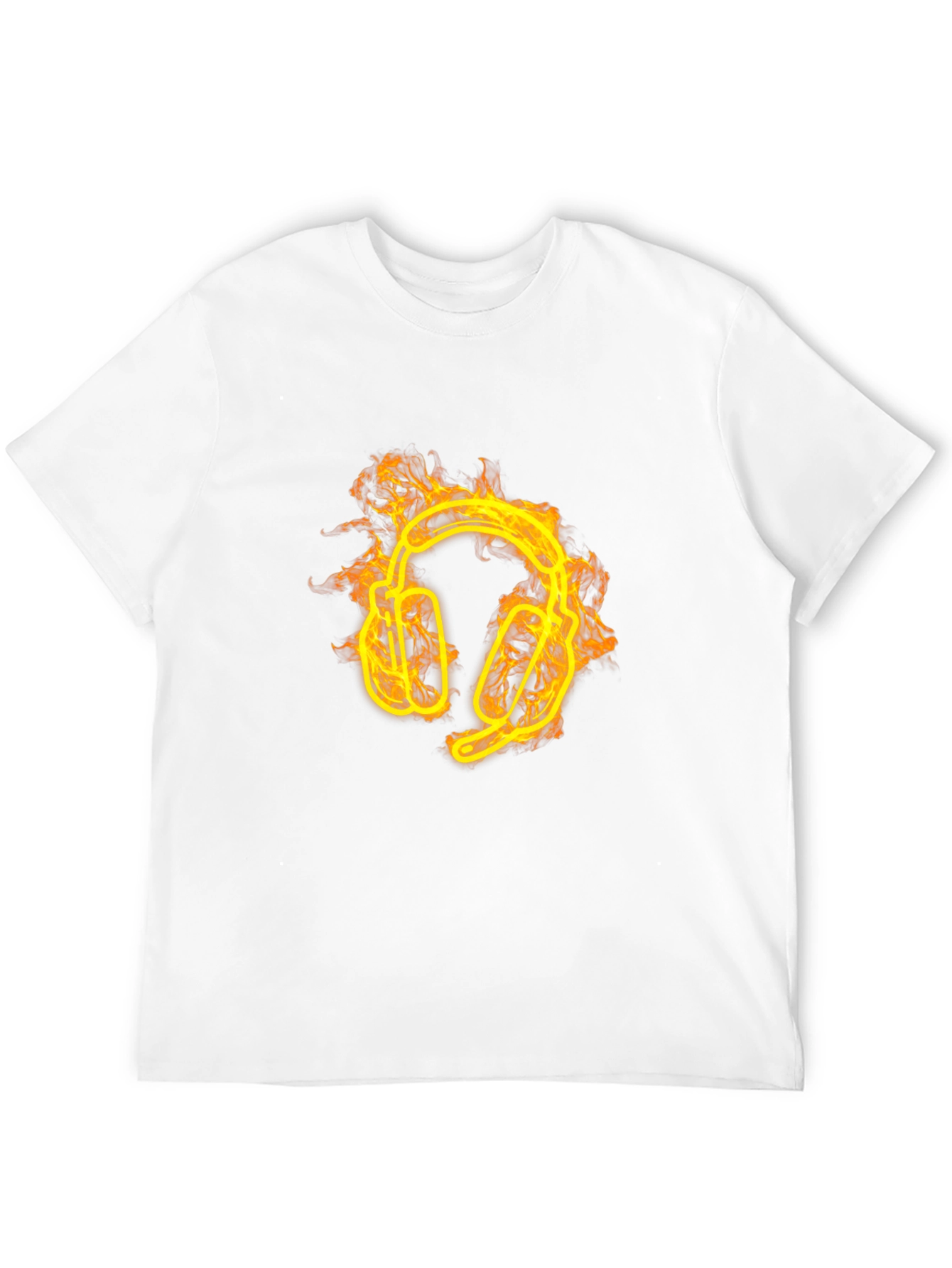 Fiery Headphones Graphic Tee - Black