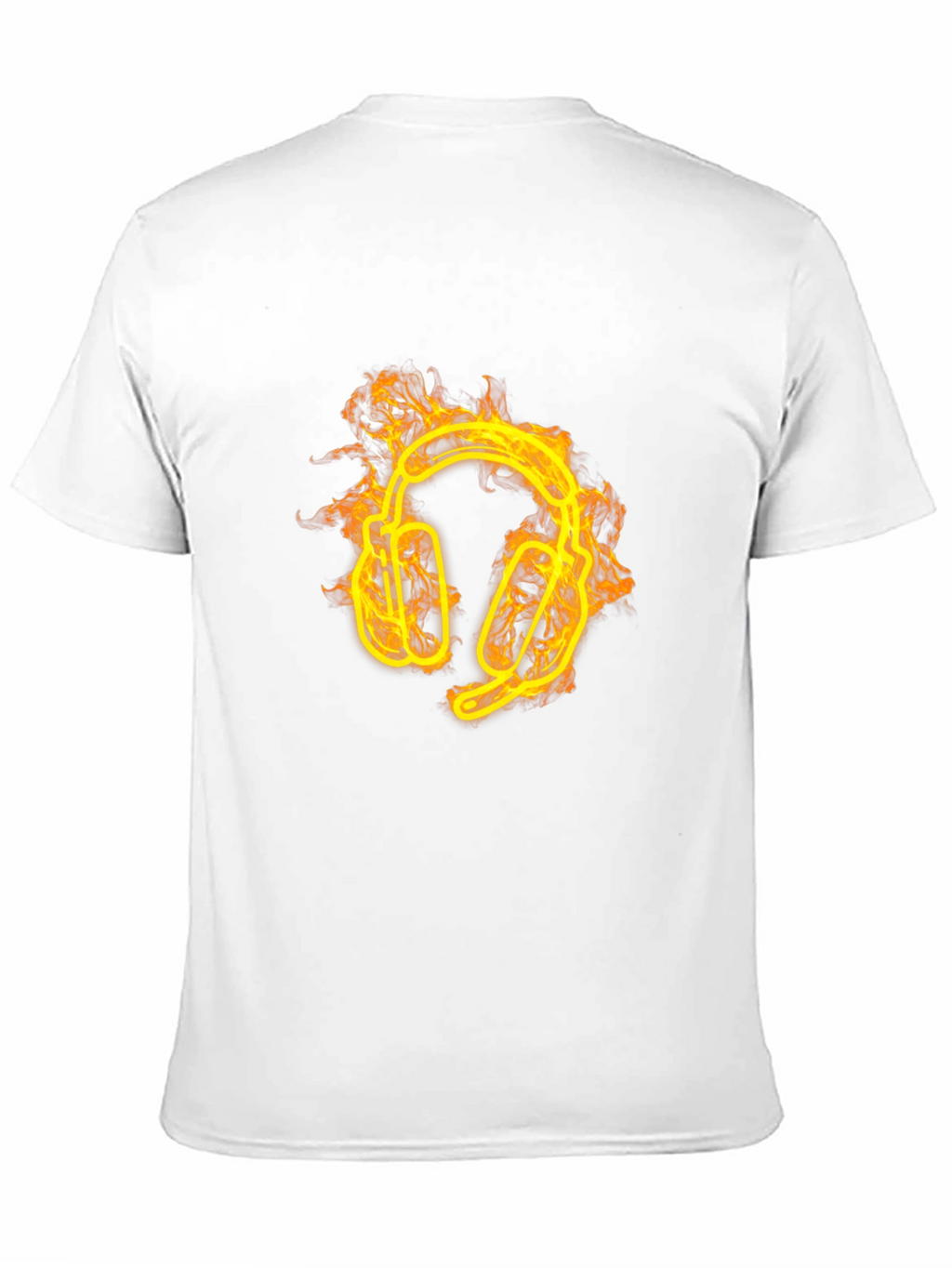 Fiery Headphones Graphic Tee - Black