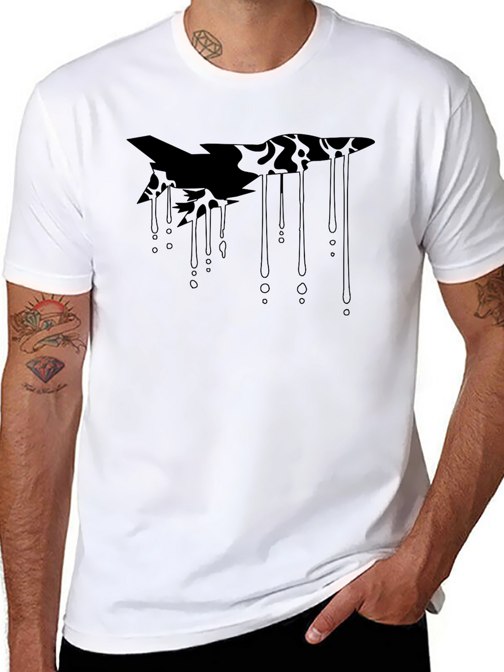Abstract Graphic Black T-Shirt - Modern Streetwear Tee