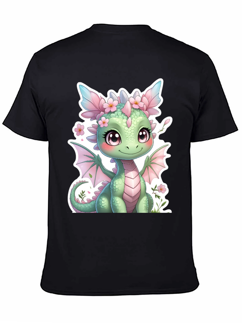 Cute Dragon Graphic Tee - Stylish Black T-Shirt