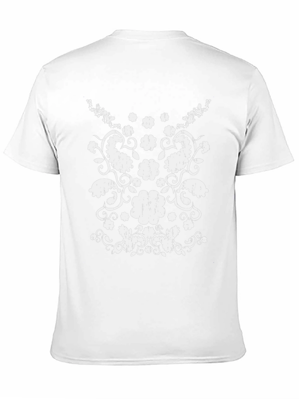 Distressed Floral Graphic Black Tee