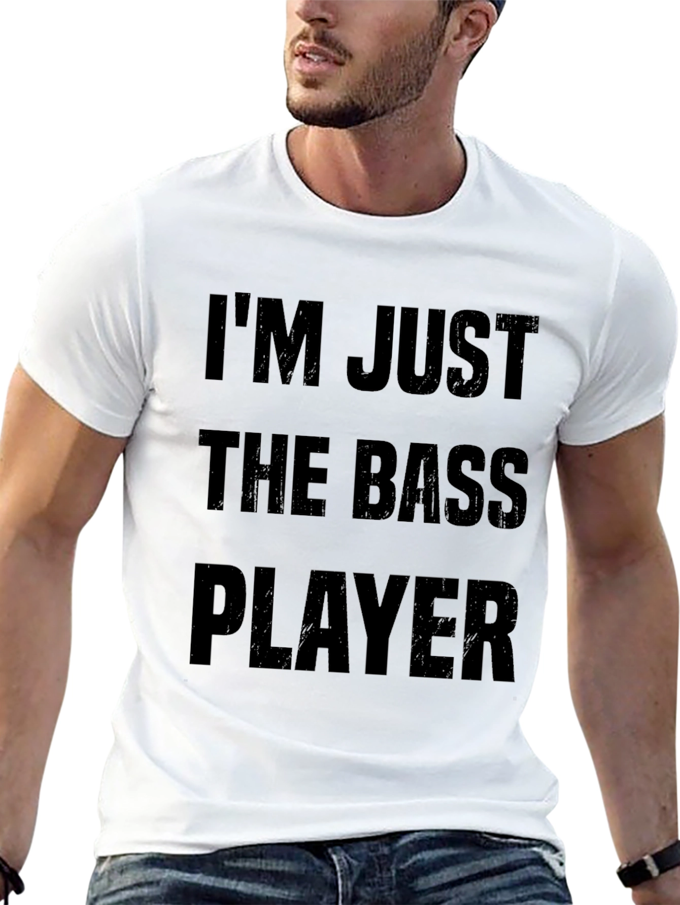 Im Just The Bass Player Black Graphic T-Shirt