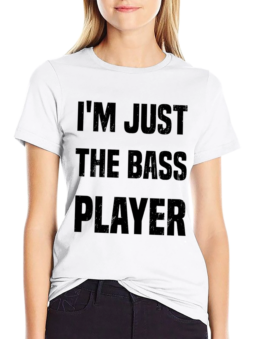 Im Just The Bass Player Black Graphic T-Shirt