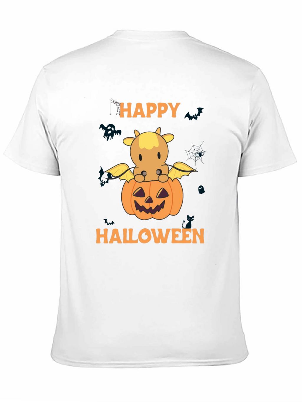 Happy Halloween Cow & Pumpkin T-Shirt