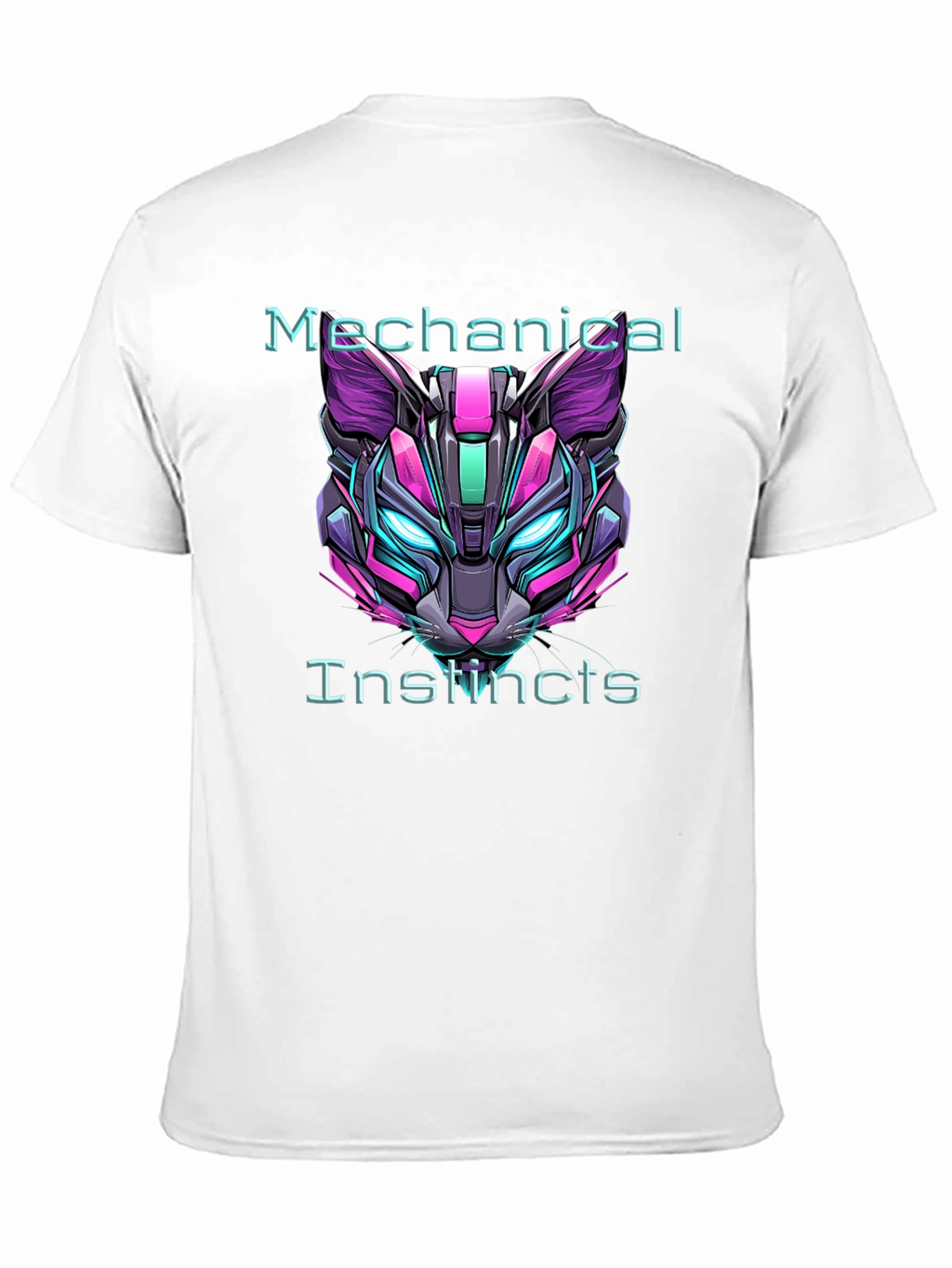 Cyberpunk Cat Tee: Mechanical Instincts Graphic T-Shirt