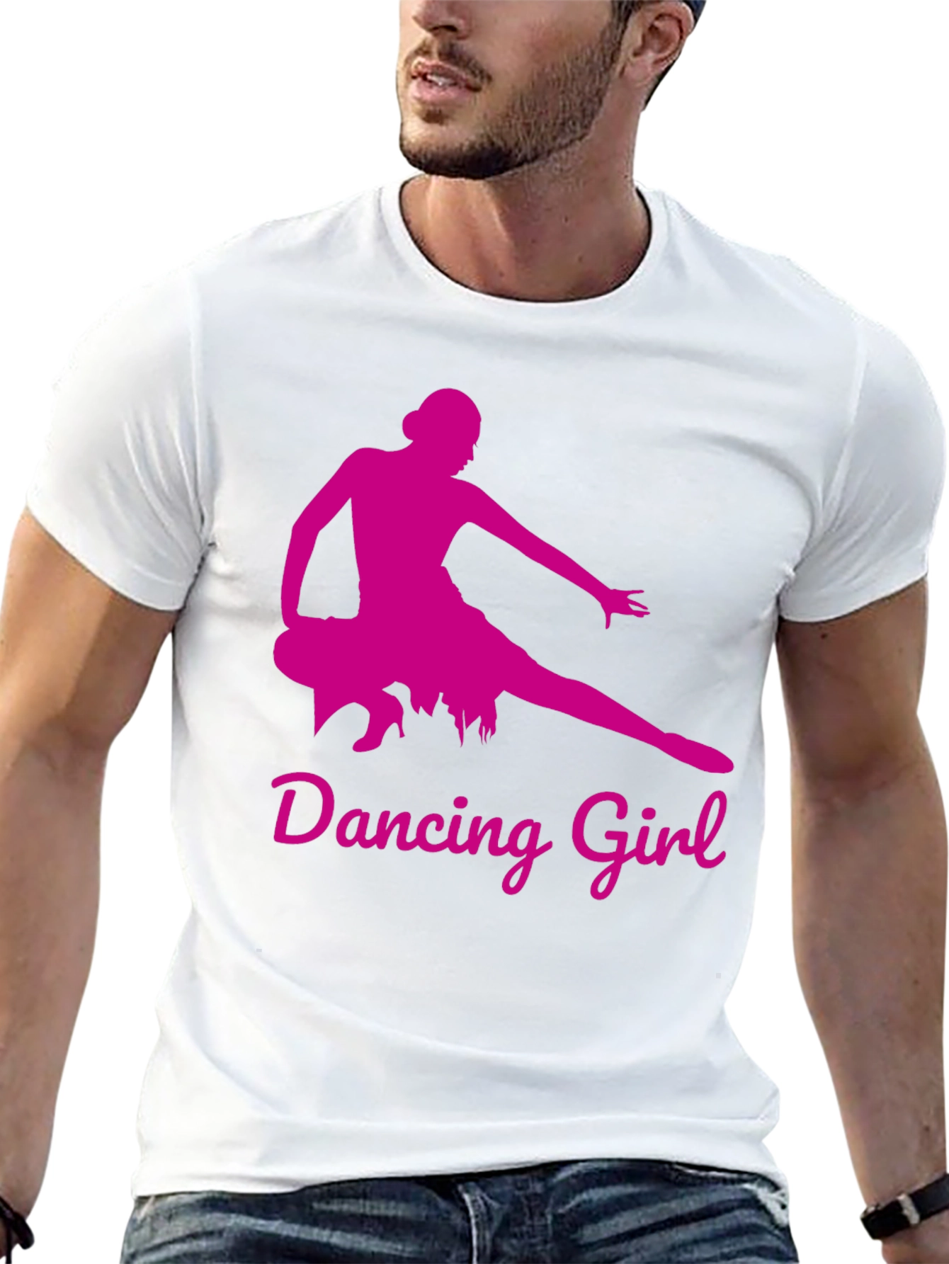 Dancing Girl Graphic Tee - Black